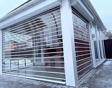 Автоматические светопрозрачные рольставни на веранду 1800 х 2100